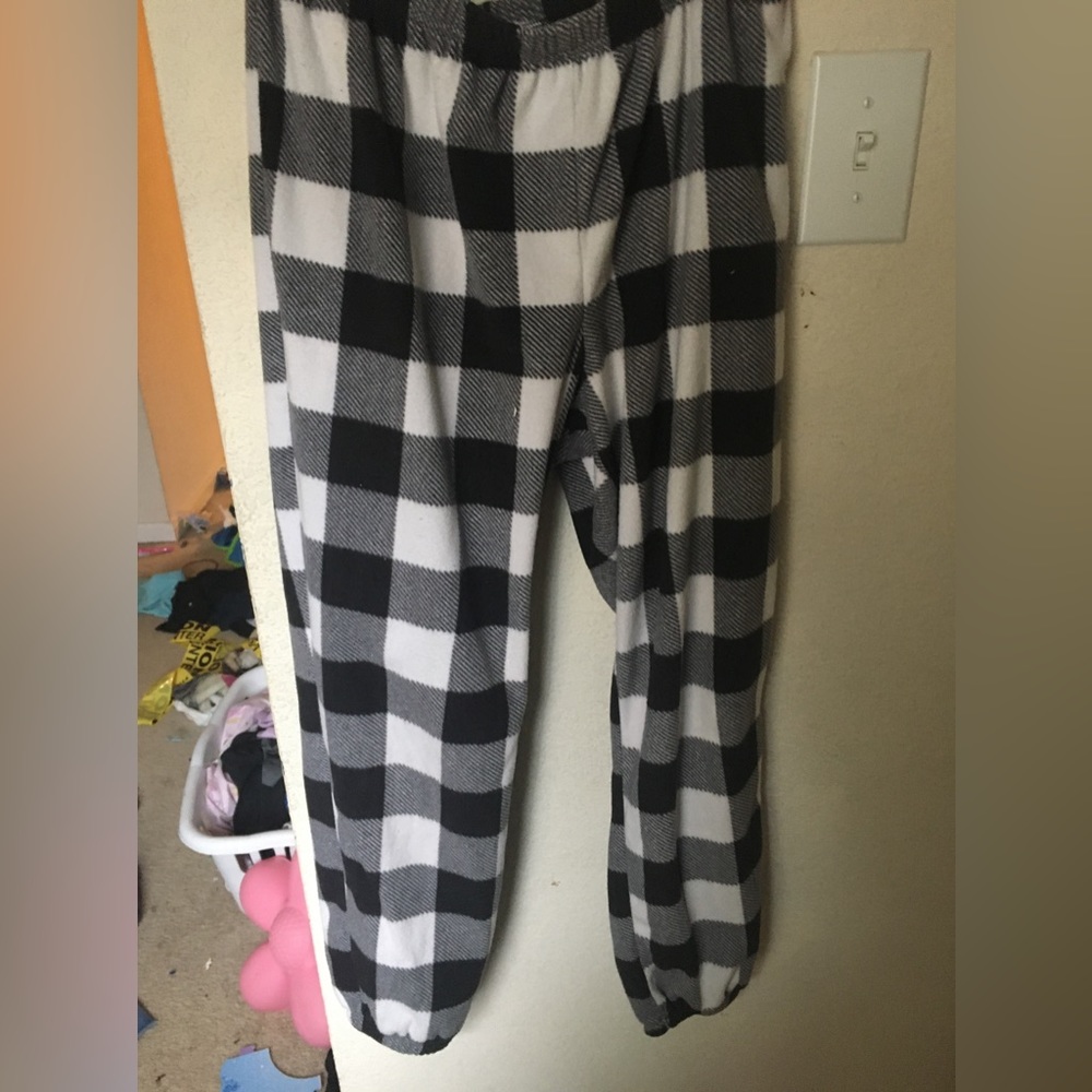 Jammies for the families white checkered pajama pants